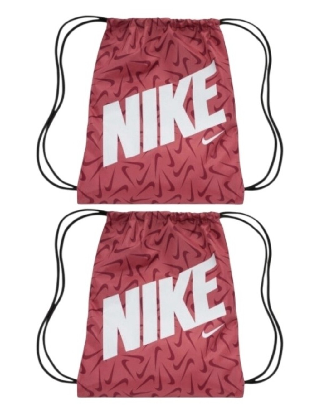 LOT of (2) Nike Heritage Drawstring Gym Swimming Sack Pack Sling Bag